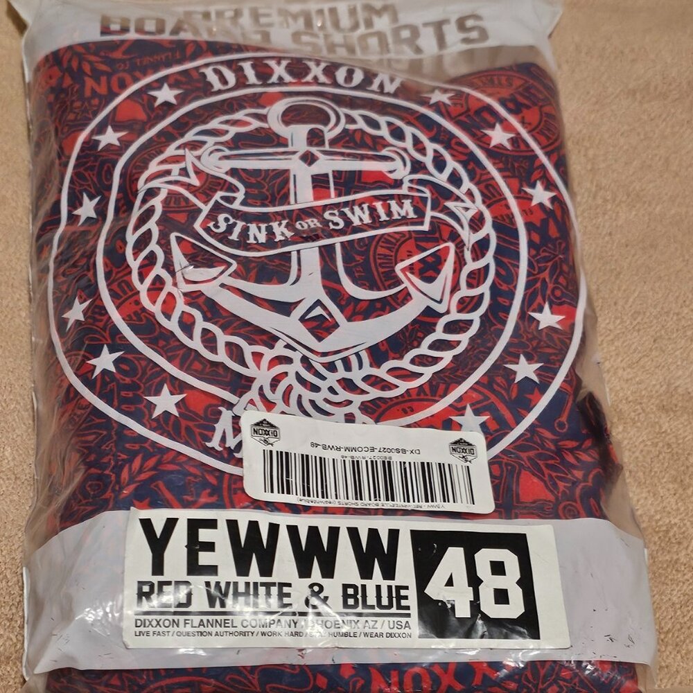 NEW - YEWW RED & BLUE BOARDSHORT